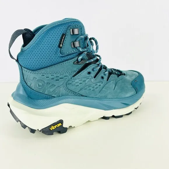 HOKA Women's Kaha 2 GTX Gore-Tex Blue Coral Hiking Boots Size 8B Lace Up NWOB