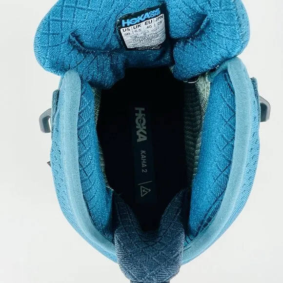 HOKA Women's Kaha 2 GTX Gore-Tex Blue Coral Hiking Boots Size 8B Lace Up NWOB