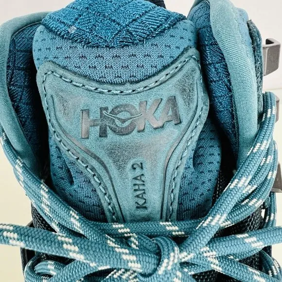 HOKA Women's Kaha 2 GTX Gore-Tex Blue Coral Hiking Boots Size 8B Lace Up NWOB