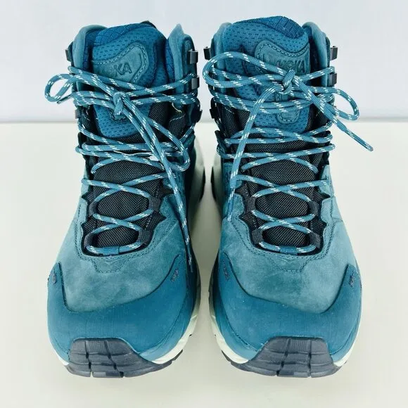 HOKA Women's Kaha 2 GTX Gore-Tex Blue Coral Hiking Boots Size 8B Lace Up NWOB