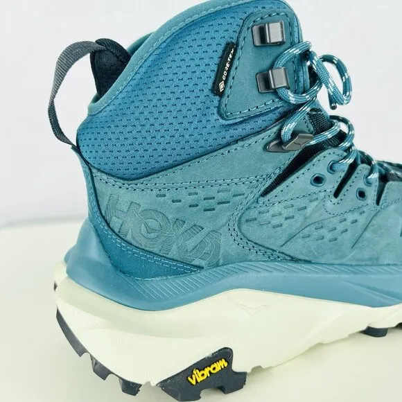 HOKA Women's Kaha 2 GTX Gore-Tex Blue Coral Hiking Boots Size 8B Lace Up NWOB