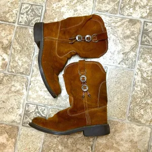 Honchos vintage suede cowboy boots