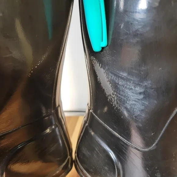 HUNTER Tall Original Rain Waterproof Boots, Black Gloss Women's Size 8