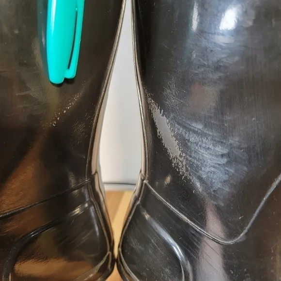 HUNTER Tall Original Rain Waterproof Boots, Black Gloss Women's Size 8
