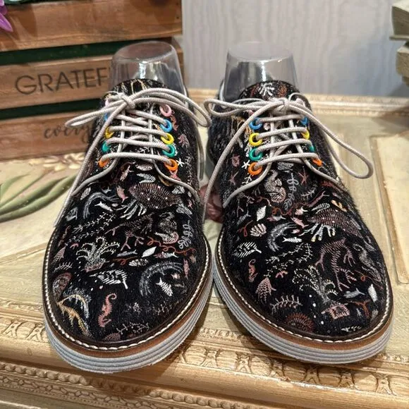 Irregular Choice Under the Sea Ocean Brogue Lace Up Loafers Shoes Sz 40
