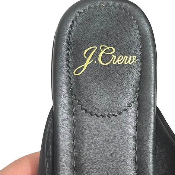 J. Crew Abbie Bow Sandals inBlack Satin size 5 1/2