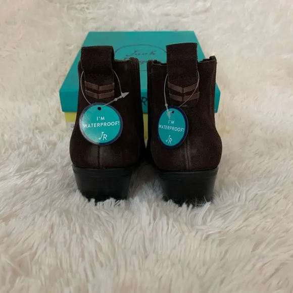 Jack Rogers Waterproof Brown Suede Ankle Boots