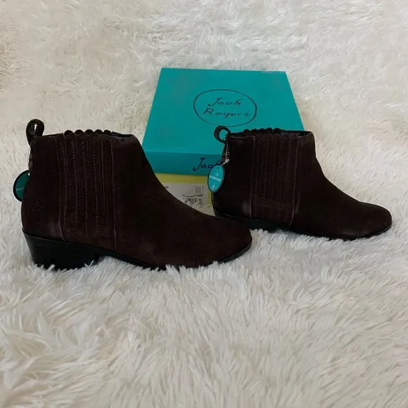 Jack Rogers Waterproof Brown Suede Ankle Boots