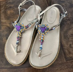 Jimmy Choo jeweled sandals size 39