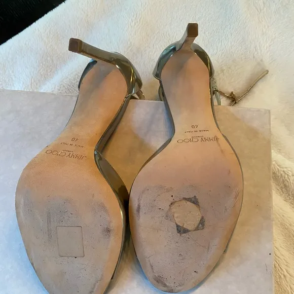 Jimmy choo vinyl heels Sandals women  Size 8.539