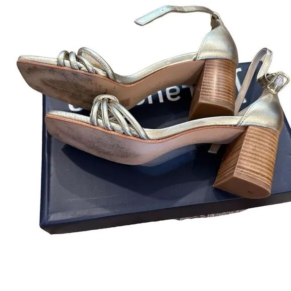 J.Mclaughlin Fiala champagne gold strap sandals