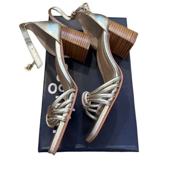 J.Mclaughlin Fiala champagne gold strap sandals
