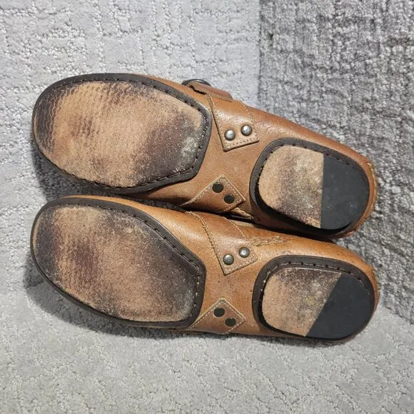 John Varvatos Men's Size 7.5M US Brown Leather Slip on loafer Shoes