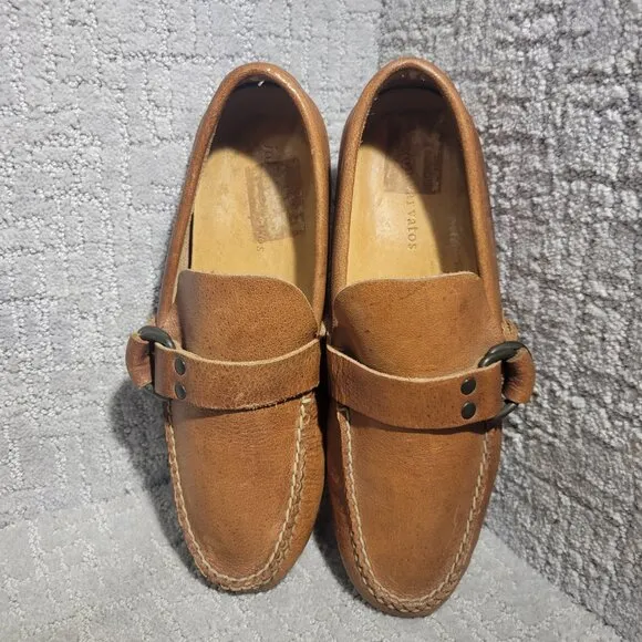John Varvatos Men's Size 7.5M US Brown Leather Slip on loafer Shoes