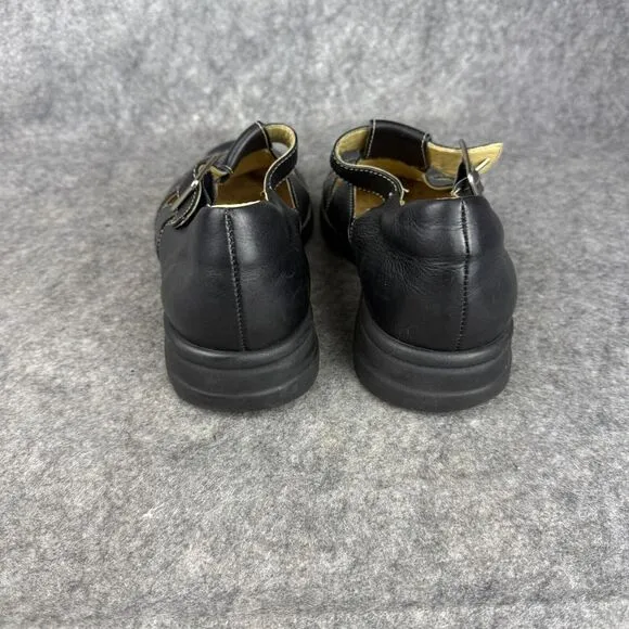 Johnston‎ &amp; Murphy Black Fisherman Sheepskin Mens Leather Sandals Size 9