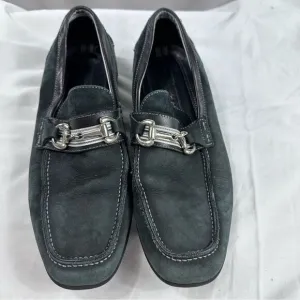 Johnston Murphy  Loafer Men's 8.5 M Black &amp; grey Toe Silver Bit