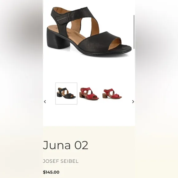Josef Seibel Black Juna 02 sandal- Size 10