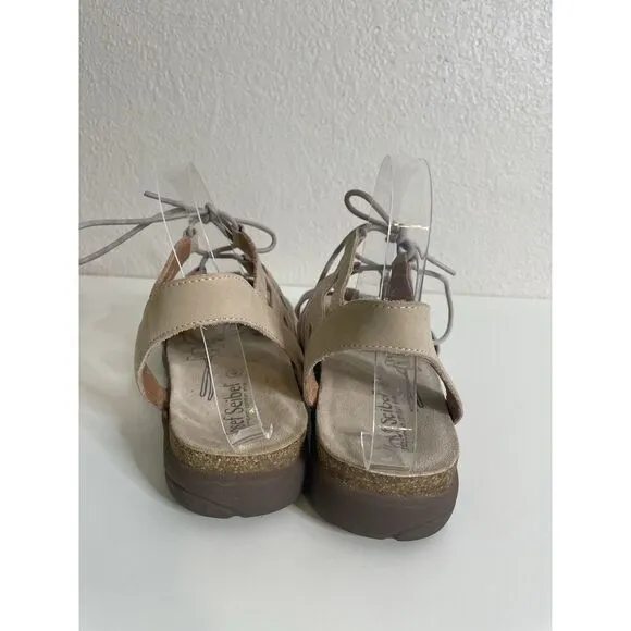 Josef Seibel Riley 06 Sandals Women's 9.5-10 41 Anthracite Metallic Gray Flats