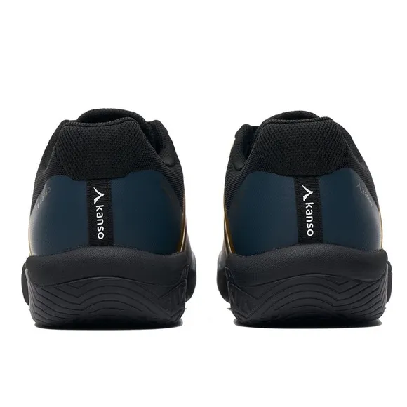 Kanso DragonFly Indoor Court Shoes Black/Gold size 7.5 NWT in box