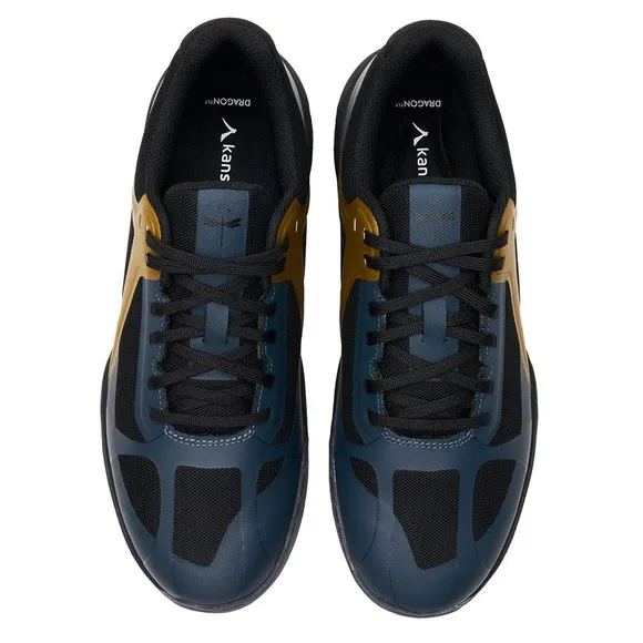 Kanso DragonFly Indoor Court Shoes Black/Gold size 7.5 NWT in box
