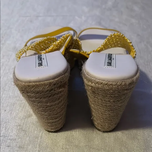 Karl Lagerfeld Yellow Women's Slide Sandals