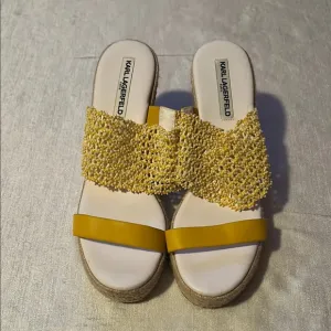 Karl Lagerfeld Yellow Women's Slide Sandals