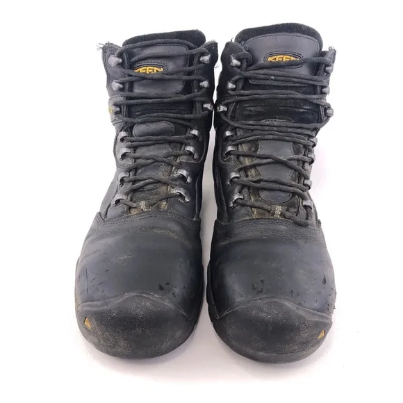 Keen Louisville 6&quot; Waterproof Black Leather Steel Toe Work Boots