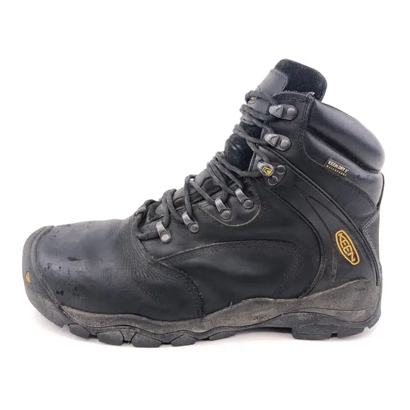 Keen Louisville 6&quot; Waterproof Black Leather Steel Toe Work Boots