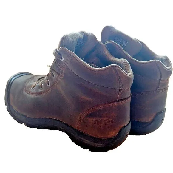 Keen Mid Waterproof Chukka Brown Leather Work Boots Men's 12 EU 46 Comfortable‎