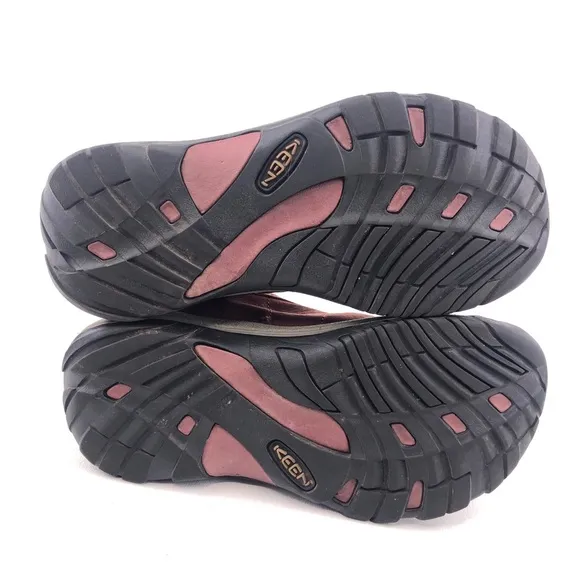 Keen Presidio Low Red Leather Hiking Shoes 7