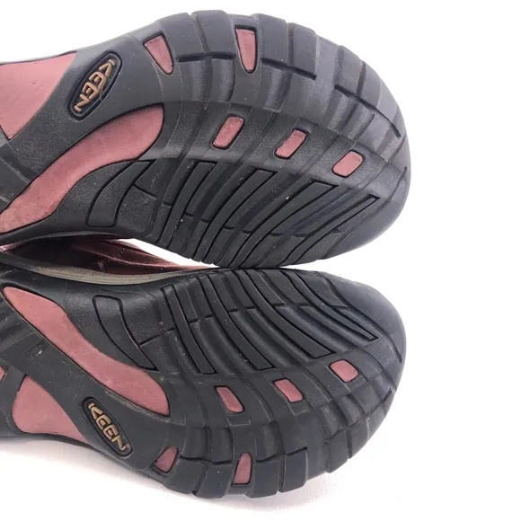 Keen Presidio Low Red Leather Hiking Shoes 7
