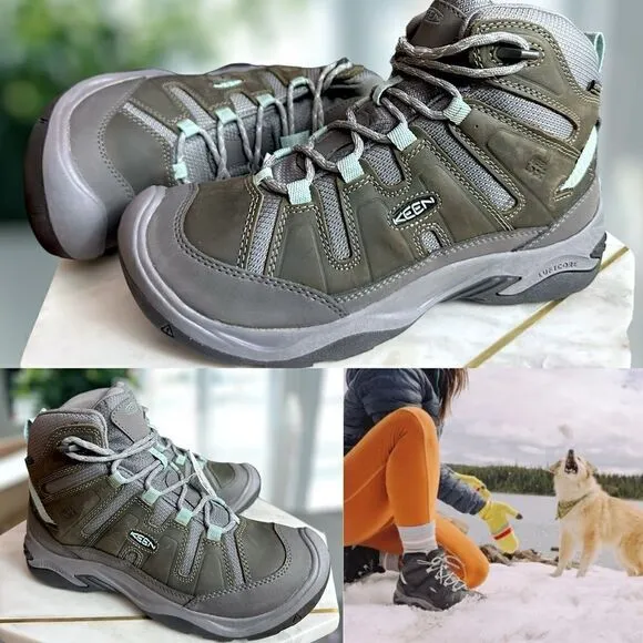 KEEN women’s Circadia Mid High Top Waterproof Hiking Boots Size 7