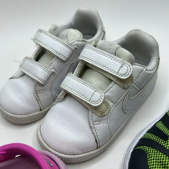 Kids shoe lot size 6c crocs, nike paw patrol pink
