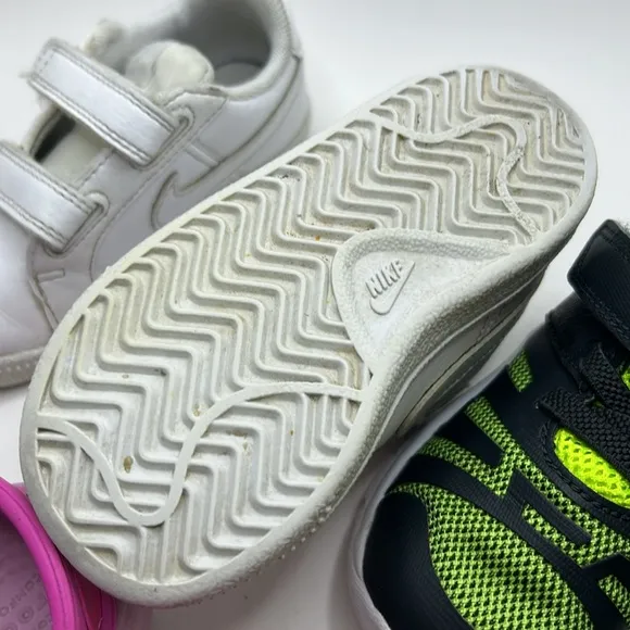Kids shoe lot size 6c crocs, nike paw patrol pink
