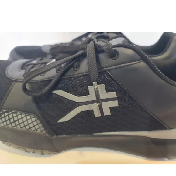 Kuru Mens Jet Black Charcoal Quantum Wide Athletic Shoes US 14