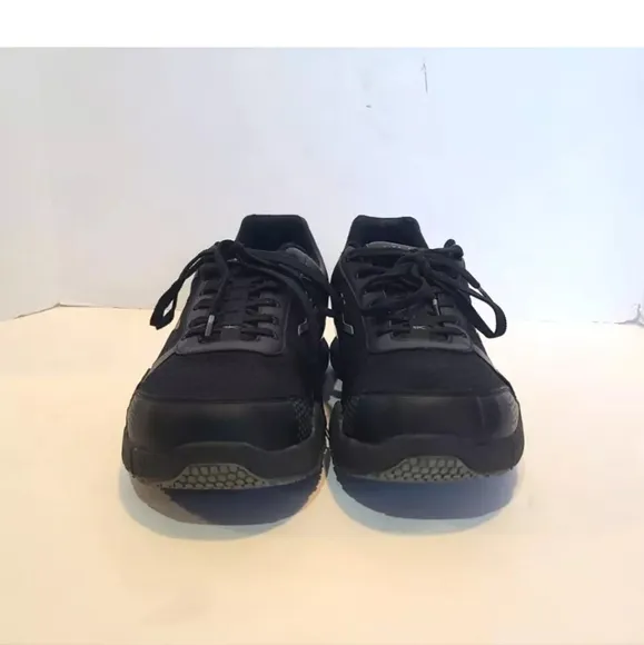 Kuru Mens Jet Black Charcoal Quantum Wide Athletic Shoes US 14