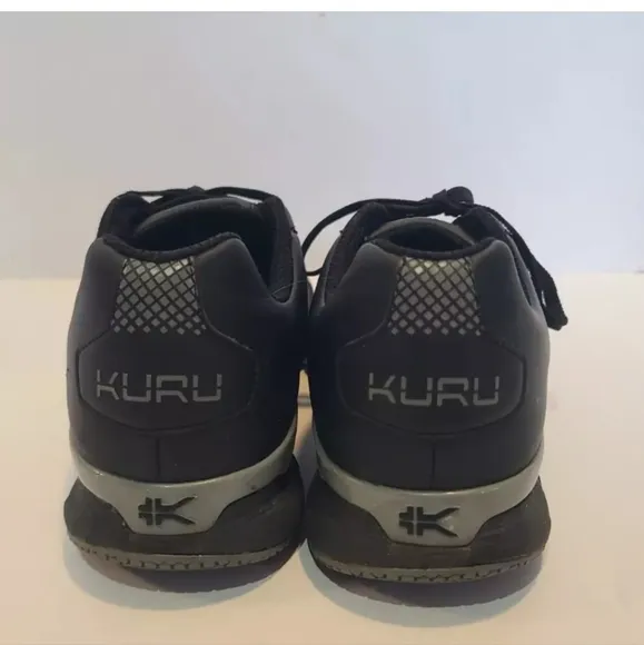 Kuru Mens Jet Black Charcoal Quantum Wide Athletic Shoes US 14