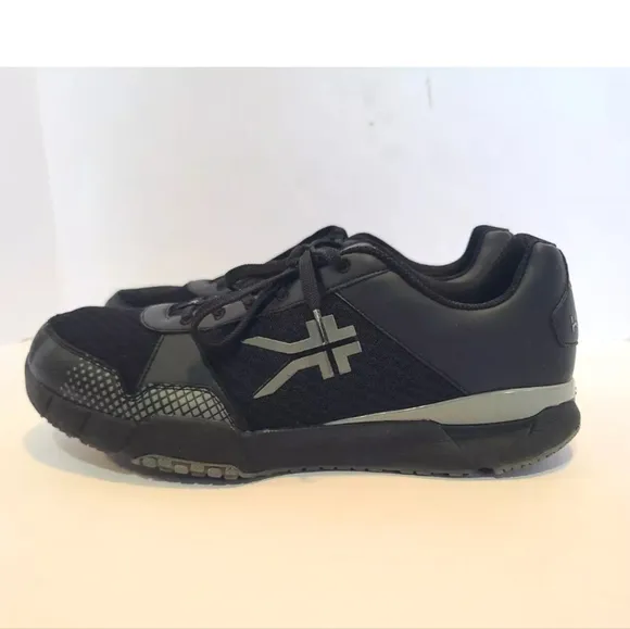 Kuru Mens Jet Black Charcoal Quantum Wide Athletic Shoes US 14