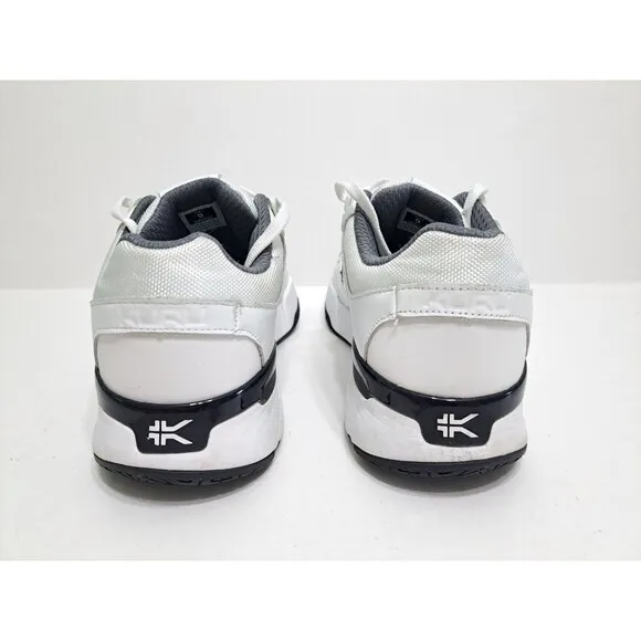 Kuru Shoes Mens 9 Medium Kinetic 2 Anti Slip Walking Sneakers White Leather Low