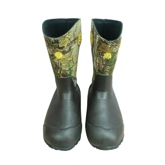 LaCrosse Lil' Alpha Lite Multicolor Rubber Waterproof Hunting Boots Size 5