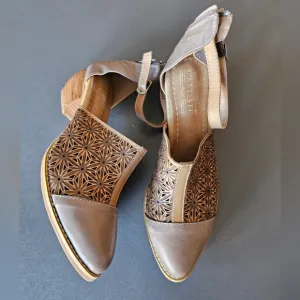 L'ARTISTE Womens Pauletta Grey Multi Cutout Sandals Sz EU 41 / US 9.5-10