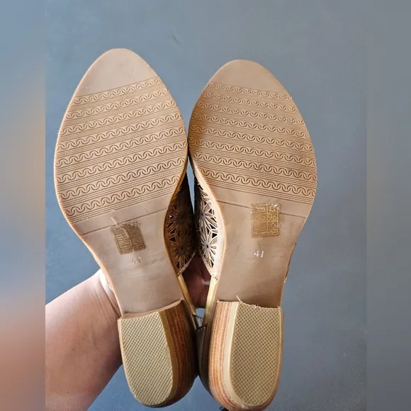 L'ARTISTE Womens Pauletta Grey Multi Cutout Sandals Sz EU 41 / US 9.5-10