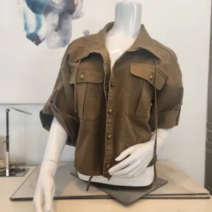 Lauren  Ralph Lauren Green Label,  NWTO, short sleeve  buttonup cropped jacket .