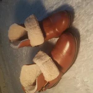 Leather Handmade leather and wool lined boots made in Mexico