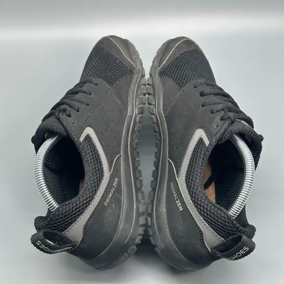 Lems Primal Zen Men's 9.5 Black Athletic Shoes Lace Up Low Top Running Sneakers
