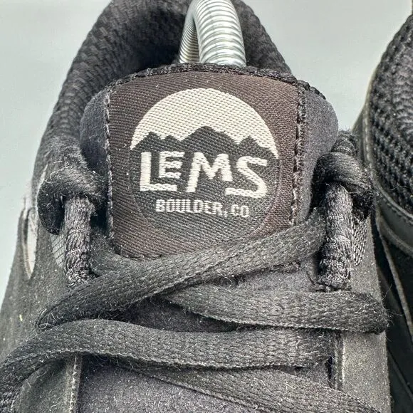 Lems Primal Zen Men's 9.5 Black Athletic Shoes Lace Up Low Top Running Sneakers