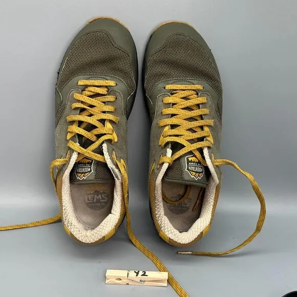 Lems Trailhead Men's 10 D Sage Green Lace-Up Low Round Toe Hiking Shoes Sneakers