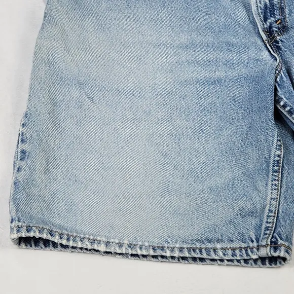 Levi's 505 Jean Shorts Mens Size 40 Blue Lightwash Cotton Relaxed Fit Dad USA
