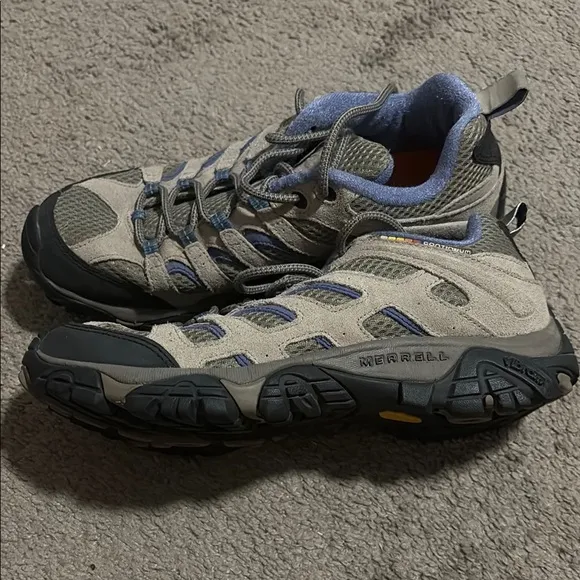 Like New- Merrell Gray and Blue Sneakers for Outdoor Adventures-Hiking Shoes