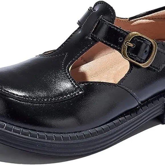 Little Girl Big Kid Mary Janes Shoes School Uniform Non Slip Leather